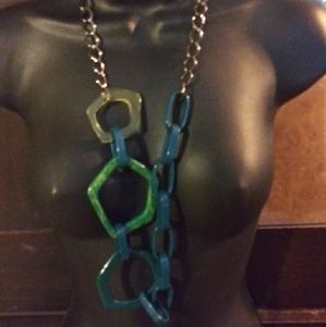 💓💓💓💓Mixed media necklace geometric💓💓💓💓